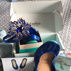 Sapphire Tieks in the original box